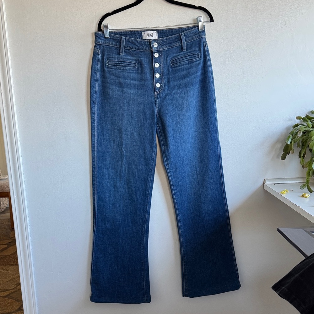 PAIGE Dark Blue Flare Jeans